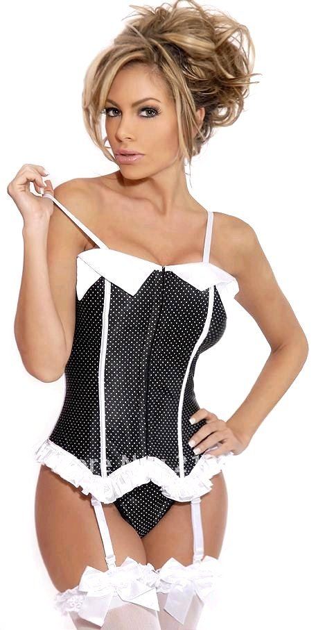 Free Shipping Wholesale Corset Sexy corset Overbust Corset Sexy Busiter Sexy Lingerie S-2XL (W1038)