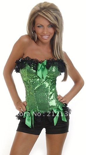 Free Shipping Wholesale Corset Sexy corset Overbust Corset Sexy Busiter Sexy Lingerie S-2XL (W1039-3)