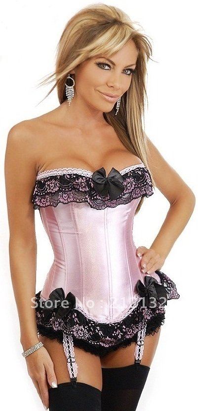 Free Shipping Wholesale Corset Sexy corset Overbust Corset Sexy Busiter Sexy Lingerie S-2XL (W1041)