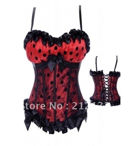 Free Shipping Wholesale Corset Sexy corset Overbust Corset Sexy Busiter Sexy Lingerie S-2XL (W1060-3)