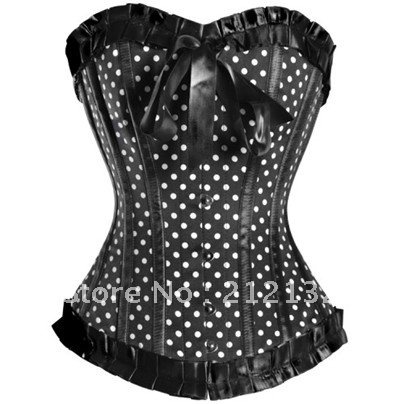 Free Shipping Wholesale Corset Sexy corset Overbust Corset Sexy Busiter Sexy Lingerie S-2XL (W1062)