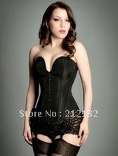 Free Shipping Wholesale Corset Sexy corset Overbust Corset Sexy Busiter Sexy Lingerie S-2XL (W2005)