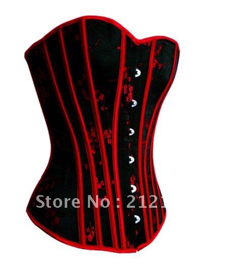 Free Shipping Wholesale Corset Sexy corset Overbust Corset Sexy Busiter Sexy Lingerie S-2XL (W2008-1)