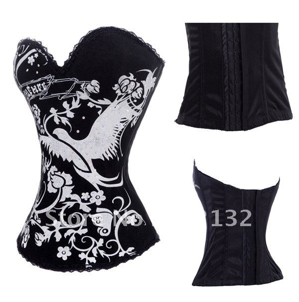 Free Shipping Wholesale Corset Sexy corset Overbust Corset Sexy Busiter Sexy Lingerie S-2XL (W2020-3)