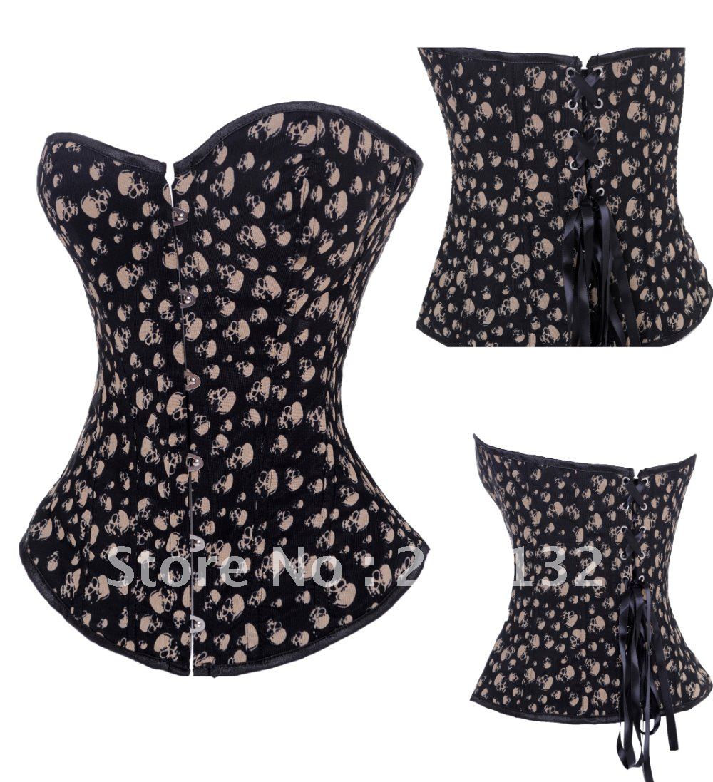 Free Shipping Wholesale Corset Sexy corset Overbust Corset Sexy Busiter Sexy Lingerie S-2XL (W2031)