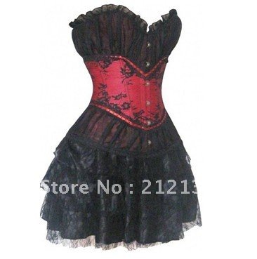 Free Shipping Wholesale Corset Sexy corset Overbust Corset Sexy Busiter Sexy Lingerie S-2XL (W3310)