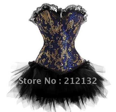 Free Shipping Wholesale Corset Sexy corset Overbust Corset Sexy Busiter Sexy Lingerie S-2XL (W3312`