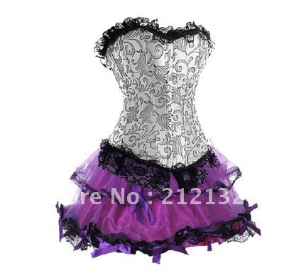 Free Shipping Wholesale Corset Sexy corset Overbust Corset Sexy Busiter Sexy Lingerie S-2XL (W3314-2)