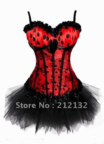 Free Shipping Wholesale Corset Sexy corset Overbust Corset Sexy Busiter Sexy Lingerie S-2XL (W3318-4)