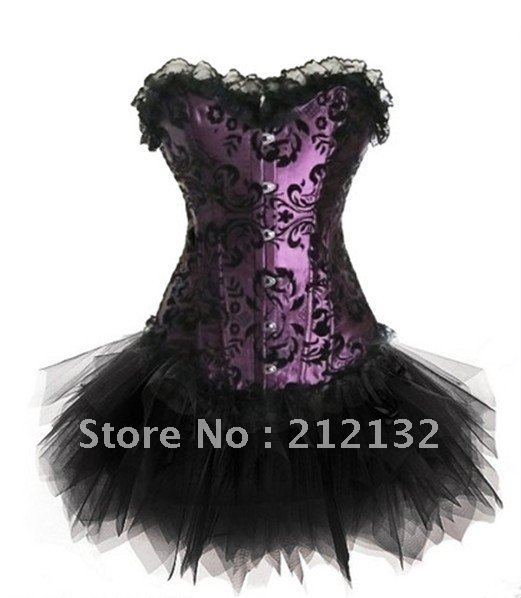 Free Shipping Wholesale Corset Sexy corset Overbust Corset Sexy Busiter Sexy Lingerie S-2XL (W3319)
