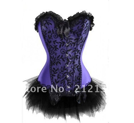 Free Shipping Wholesale Corset Sexy corset Overbust Corset Sexy Busiter Sexy Lingerie S-2XL (W3325)