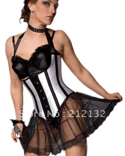 Free Shipping Wholesale Corset Sexy corset Overbust Corset Sexy Busiter Sexy Lingerie S-2XL (W3601)