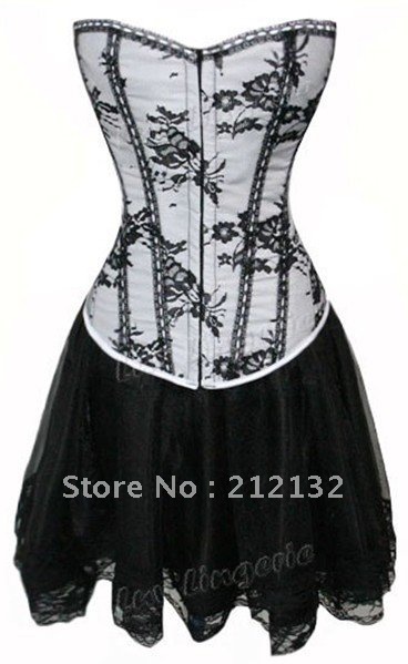 Free Shipping Wholesale Corset Sexy corset Overbust Corset Sexy Busiter Sexy Lingerie S-2XL (W3602-1)