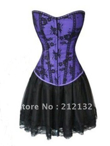 Free Shipping Wholesale Corset Sexy corset Overbust Corset Sexy Busiter Sexy Lingerie S-2XL (W3603)