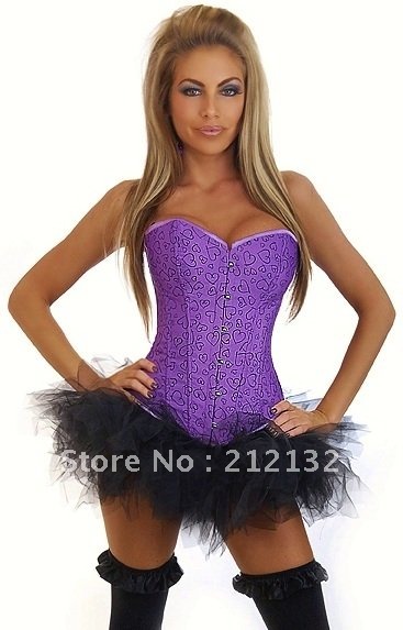 Free Shipping Wholesale Corset Sexy corset Overbust Corset Sexy Busiter Sexy Lingerie S-2XL (W3605)