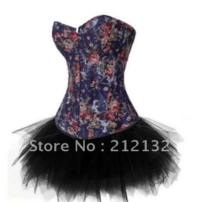 Free Shipping Wholesale Corset Sexy corset Overbust Corset Sexy Busiter Sexy Lingerie S-2XL (W3606-1)