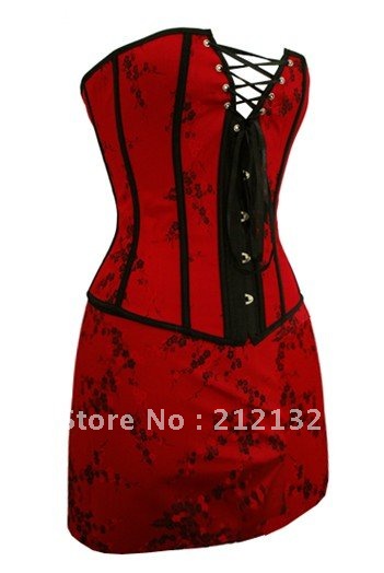 Free Shipping Wholesale Corset Sexy corset Overbust Corset Sexy Busiter Sexy Lingerie S-2XL (W3608)