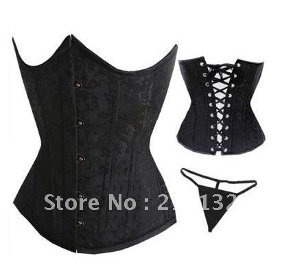 Free Shipping Wholesale Corset Sexy corset Underbust Corset Sexy Busiter Sexy Lingerie S-2XL (W3801-1)