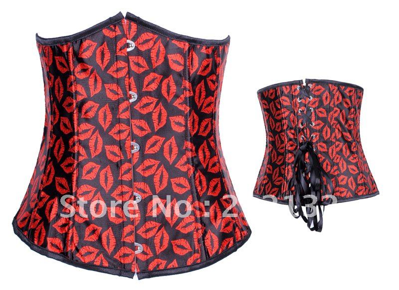 Free Shipping Wholesale Corset Sexy corset Underbust Corset Sexy Busiter Sexy Lingerie S-2XL (W3805)