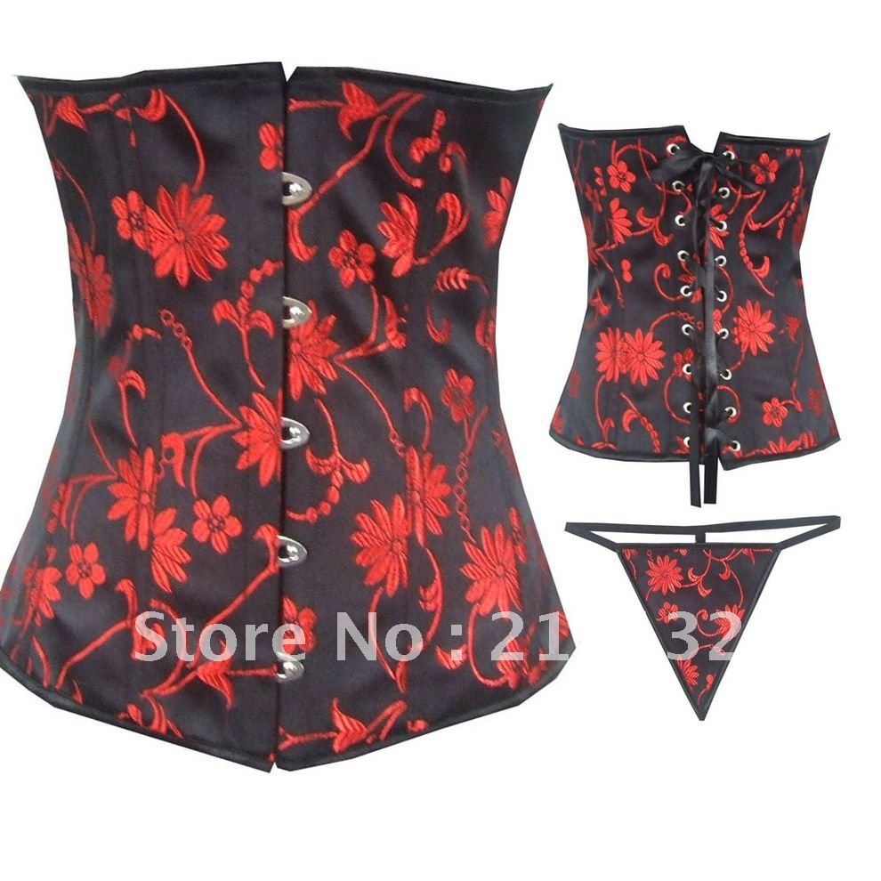 Free Shipping Wholesale Corset Sexy corset Underbust Corset Sexy Busiter Sexy Lingerie S-2XL (W3808)