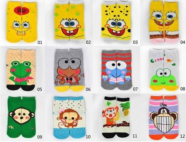 Free shipping Wholesale Cute cartoon socks ,knitted socks,cotton socks mixed sent