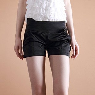Free Shipping Wholesale Fashion Straight Shorts With Rhinestone Buttefly