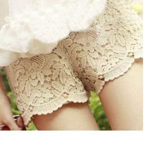 Free Shipping Wholesale Flower Shape Lace Legging Bottom Pants Shirts.Hot Sale Design Plain Korea Tight Safety Short Skirt