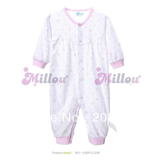 Free Shipping Wholesale For Children 2013 For Baby Cotton Romper Ha clothing Underwear Sleepcoat Pajamas Set 7pcs/lot P112104