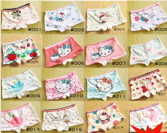 free shipping wholesale girl's Panties 100% cotton15 colors and designs to choose kid fancy cute baby Underwears