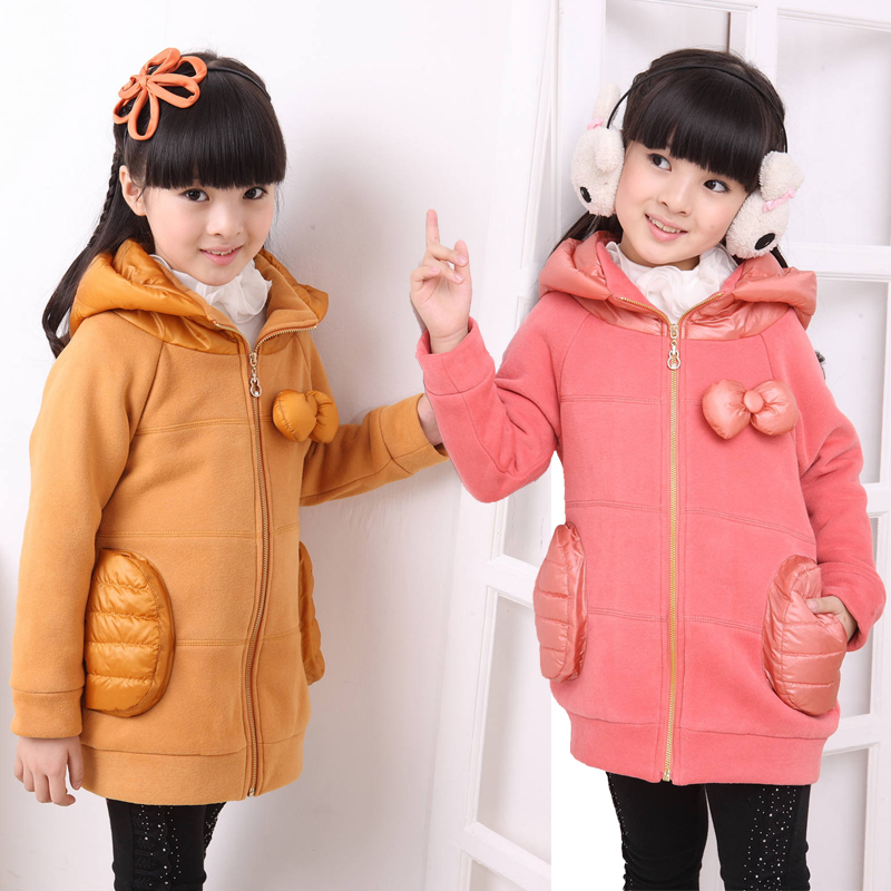 Free shipping wholesale Girls clothing child 2012 autumn long-sleeve fashion thickening big sweatshirt outerwear top