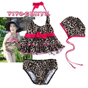 Free Shipping - Wholesale Girls' Swimsuit,Children Swimwear,Girl's Bikinis, leopard 2pcs swimwear(MOQ: 5pcs)