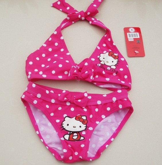 Free Shipping ! Wholesale Hello Kitty Children's clothing swimwear kids  sexy girls swimsuit Children's swimwear