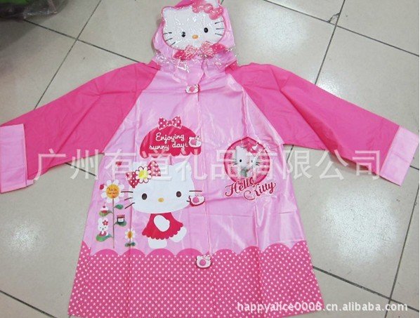 FREE SHIPPING Wholesale hello kitty raincoat