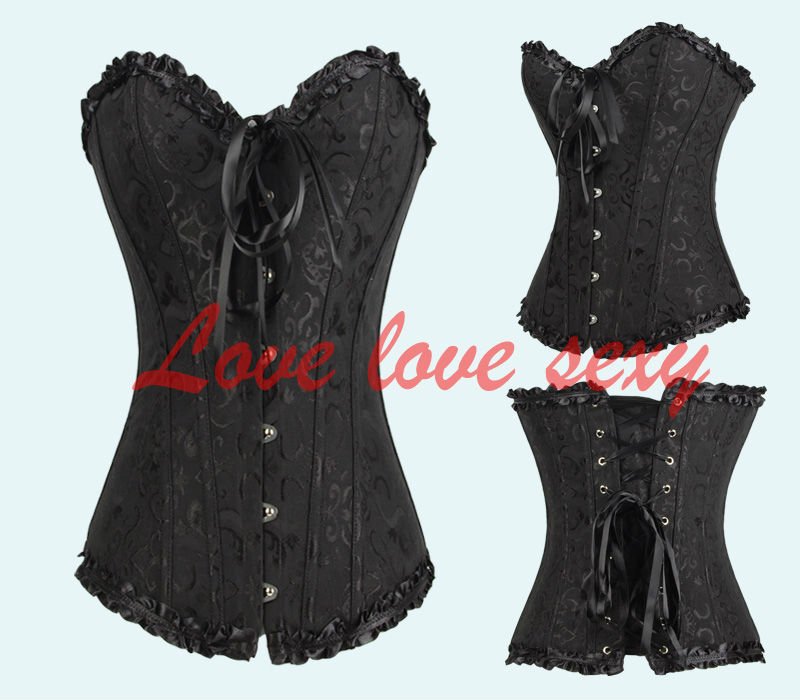 Free shipping!! wholesale high-grade corsets sexy bustier sexy corset black corset  Ladies Underwear Sexy lingerie S-2XL 819