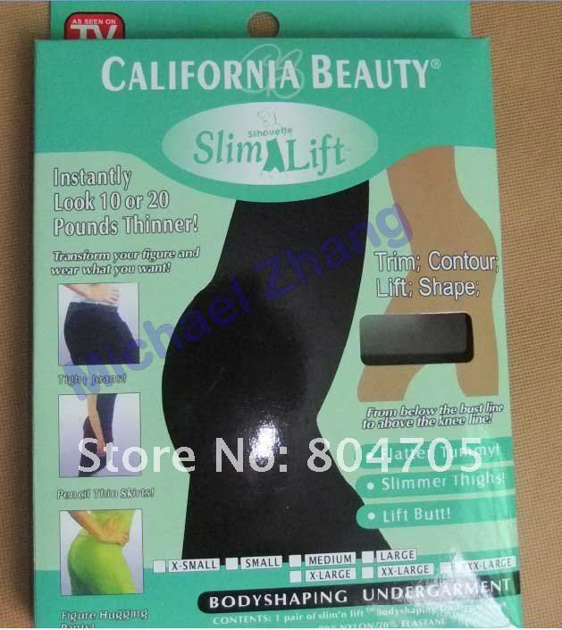 Free Shipping Wholesale HOT 20pcs/lot Beige and black Slim n lift/Slim Pants Body Shaper