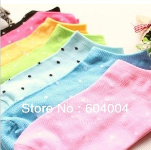 Free shipping Wholesale Hot sale Lovely candy ladies' color socks, madam rainbow color cotton socks