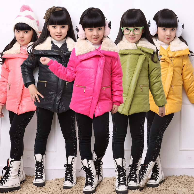 Free shipping wholesale Hot-selling children's clothing female child winter 2013 child cotton-padded jacket outerwear cotton top