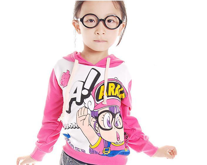 Free Shipping Wholesale Kids Clothes Girl Full Sleeve Arale Hoodies H_0030