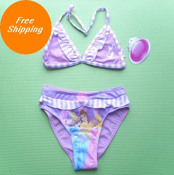 Free shipping wholesale kids  Girls Child Swimwear Tankini Swimsuit Bikini Bather 2-6Y 8pcs/lot