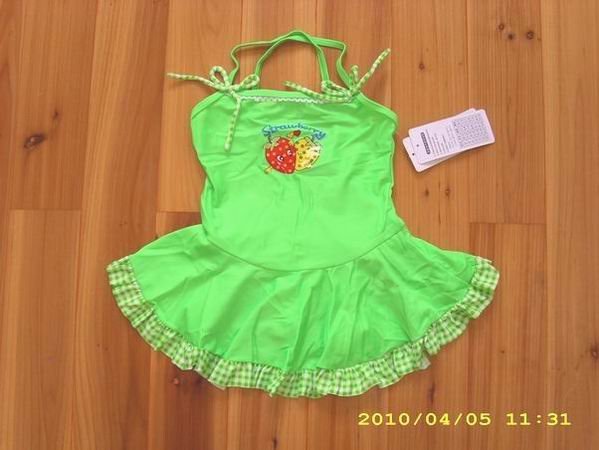 free shipping wholesale kids swimwear swimsuit for girl one piece girl swimming suits green