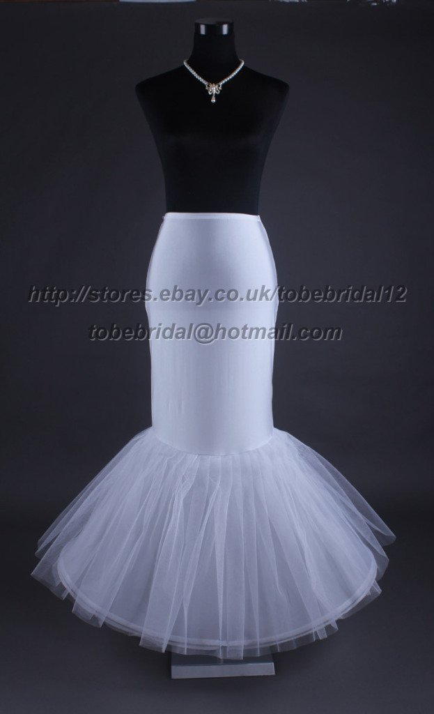 Free Shipping Wholesale Lycra Waist Fishtail Mermaid Bridal Petticoat/Underskirt
