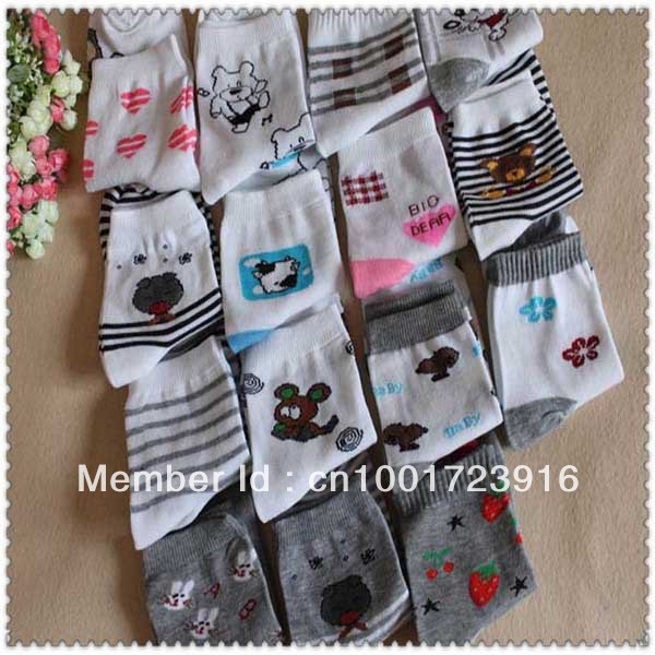 Free shipping Wholesale manufacturers lovely cartoon Women's ankle socks