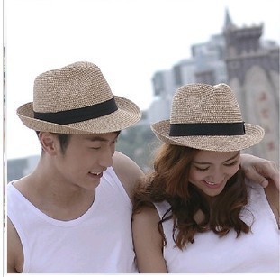 free shipping wholesale new fedora triby straw hat cap men women unisex golf bucket panama fashion boonie
