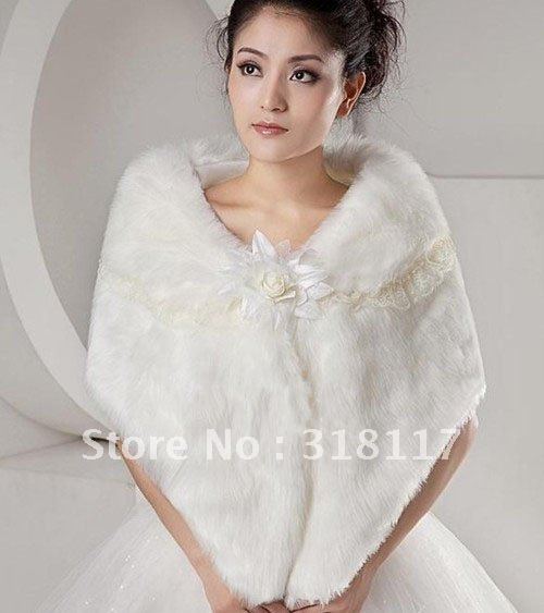 Free Shipping! Wholesale New Ivory Wool Bride Shawl Wedding Dress Fittings Shawl