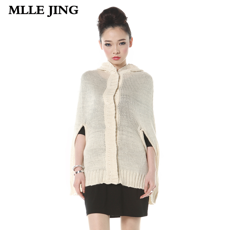Free shipping wholesale outwear women's 2012 autumn fashion hooded sweater solid color cloak outerwear new fashion