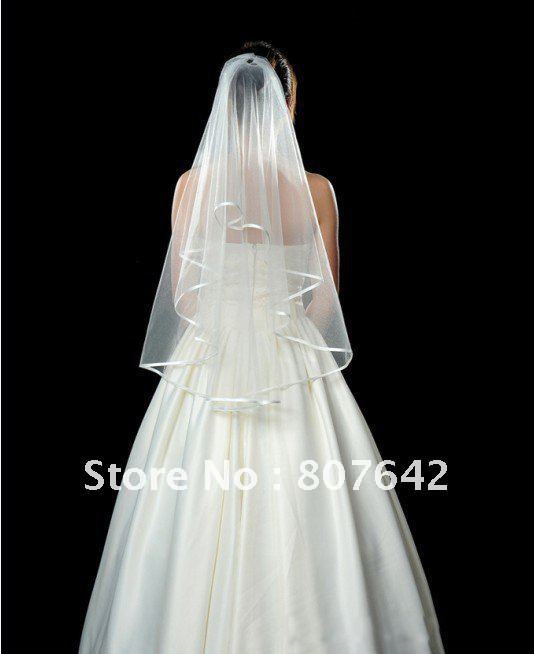 Free shipping wholesale price one-layer white/beige bridal veil/wedding veil/bridal accessories Cathedral 1.5M Sky-V042