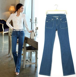 Free Shipping Wholesale/Retail Classic Leg Hip Boot Cut Jeans, Women Jeans 2012, Designer Jeans Pants Denim Blue S~XL AD9461LK