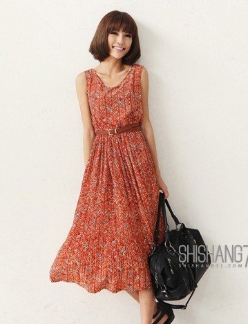 Free Shipping! Wholesale & Retail Fashion Bohemian skirt,Printed V neck, Maxi Dress, Beach Summer Long Dress,1pc