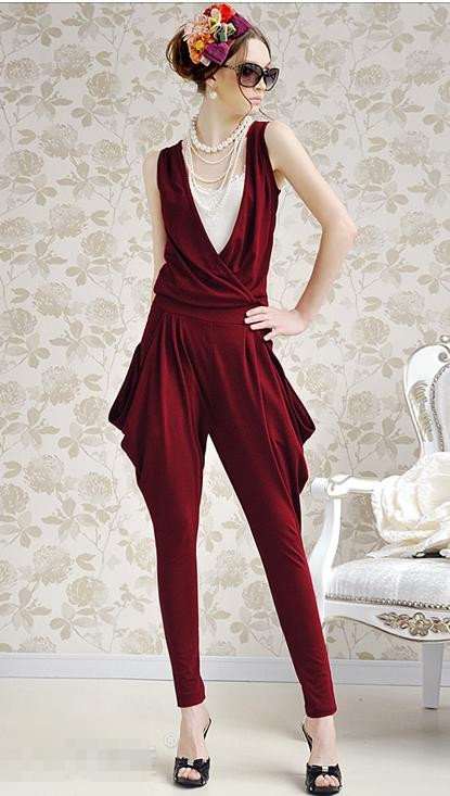 Free Shipping Wholesale/Retail Korean Modern Jumpsuit Romper Fashion Trousers pants Women