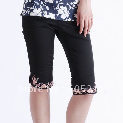 Free Shipping Wholesale Retail New Chinese Women's Cotton Shorts black  M-XXL "LGD P0004"